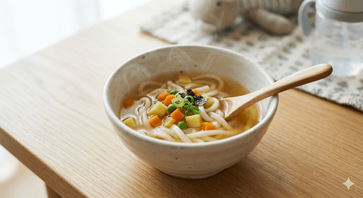 Soft Udon Noodles with Vegetables