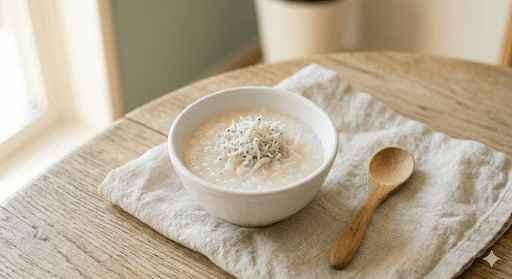 Shirasu and Okayu (Baby Porridge with Tiny Fish)
