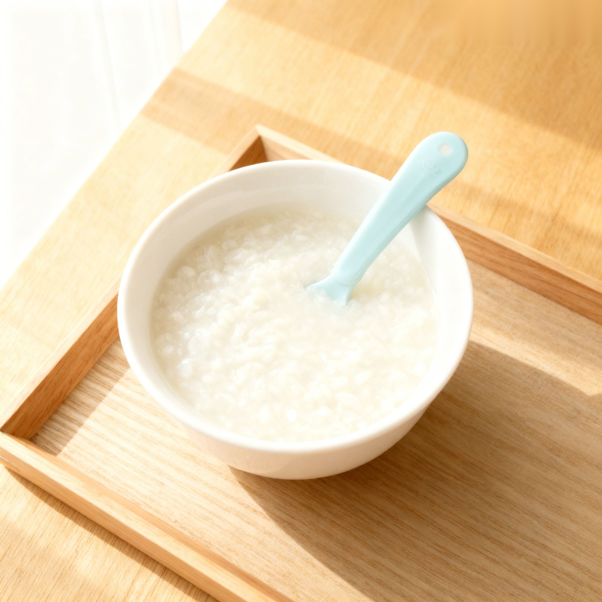 Stage 2 - Slightly thicker okayu with soft grains